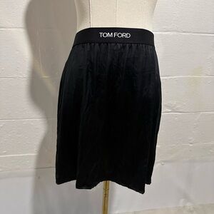 Tom Ford Logo Silk Mini Skirt